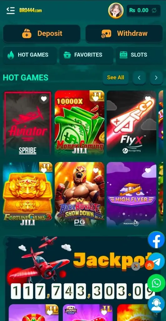 BRO444 Game interface Screenshot image.