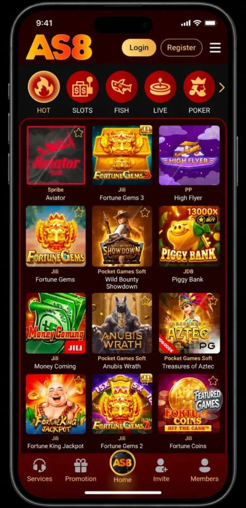 AS8 Game interface screenshot image.