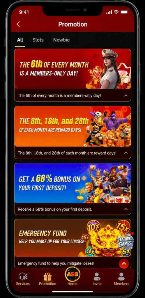 Daily Bonuses in AS8 Game.