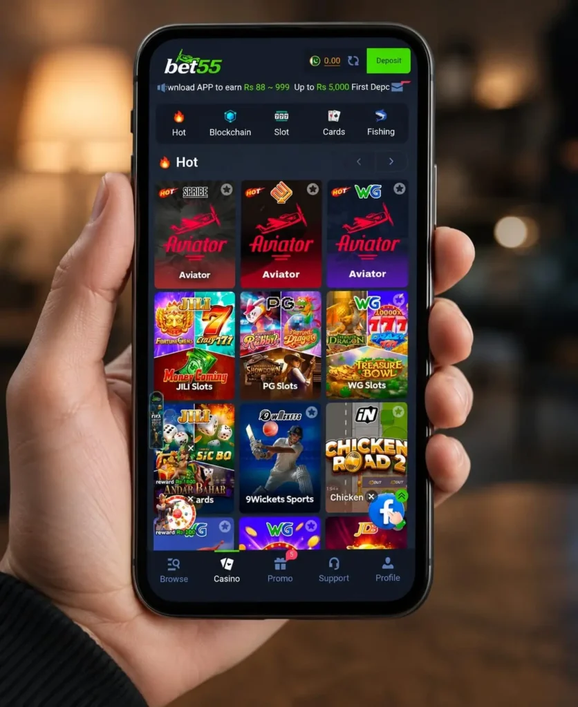 BET55 Game interface screenshot image.