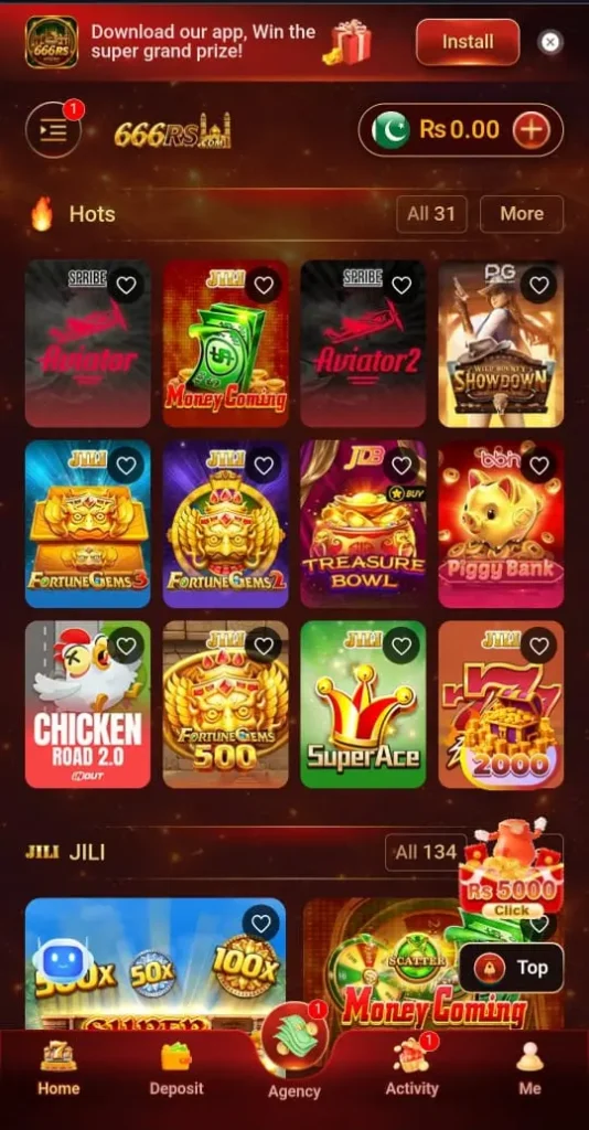 666RS Game  interface screenshot image.
