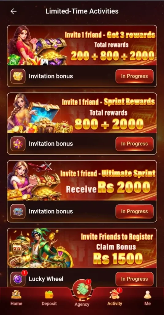 Daily Bonuses in the 666RS Game.