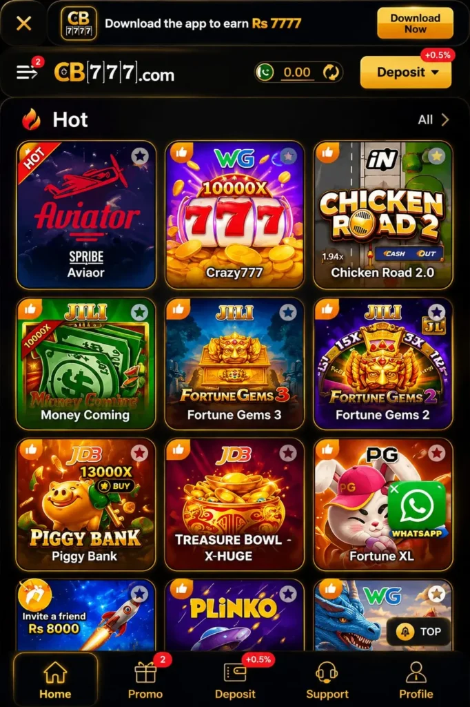 CB777 Game interface screenshot image.