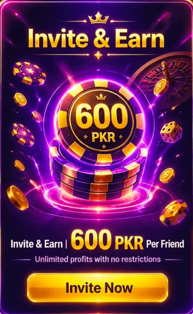 Invite 1 Friend & Get 600PKR Money Reward on RS778 Game.