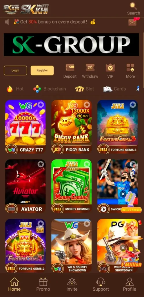 SKKHI777 Game Dashboard image.