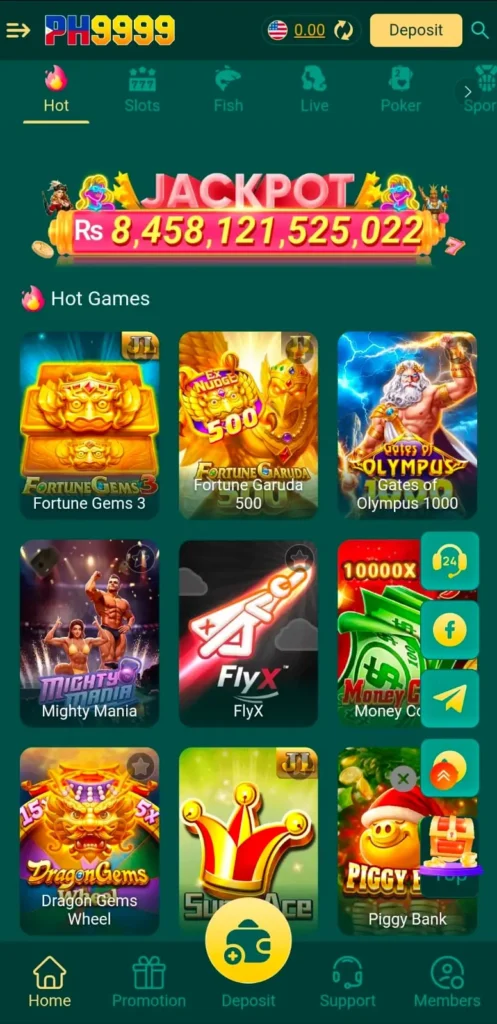 PH9999 Game interface screenshot image.